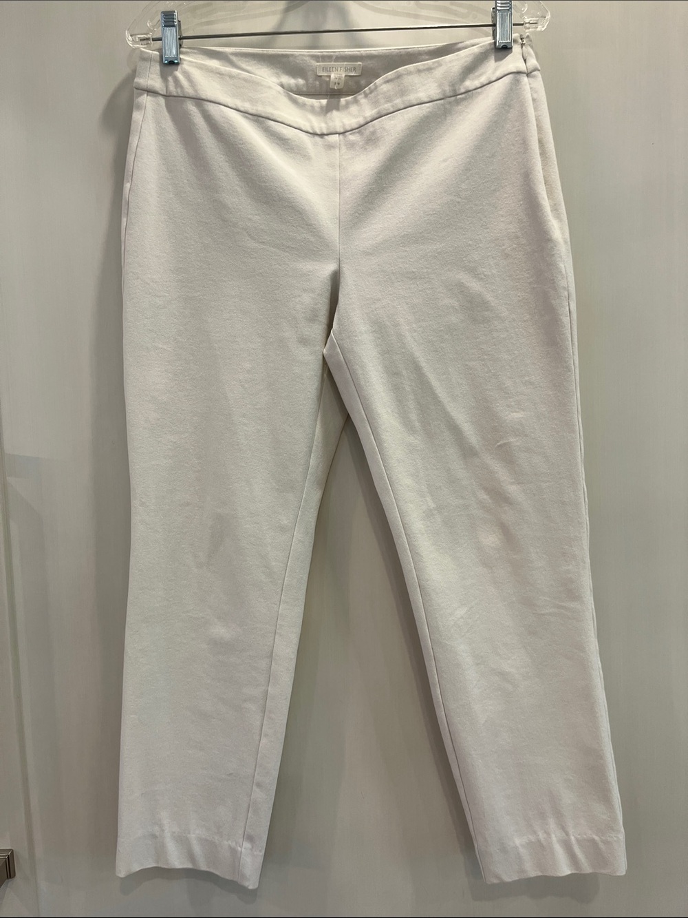Eileen Fisher organic cotton blend Creamed Cropped Ponte Knit Pants